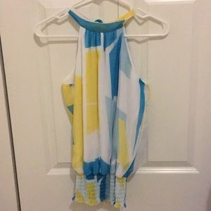 Sleeveless high neck blouse